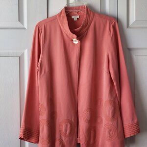Embroidered LS Coral Jacket J. Jill Med